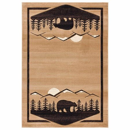 UNITED WEAVERS OF AMERICA Cottage Treetops Beige Area Rectangle Rug, 5 ft. 3 in. x 7 ft. 6 in. 2055 41226 69